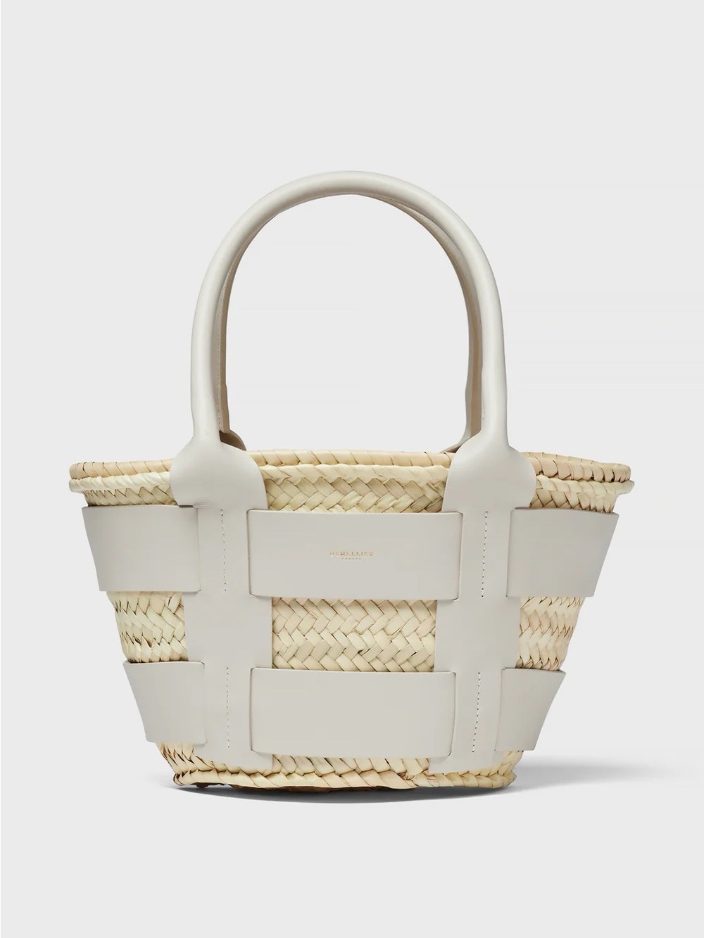 DeMellier White Mini Santorini Basket Bag